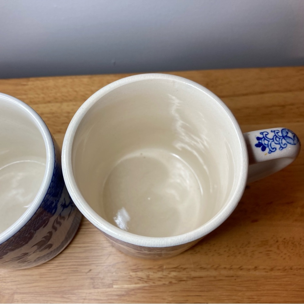 Lot of 4 Blue Willow Coffee Cups Mugs Japan Vintage - Picture 11 of 15